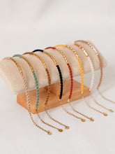 Load image into Gallery viewer, Macrame Bracelet with Textured Tube in Gold