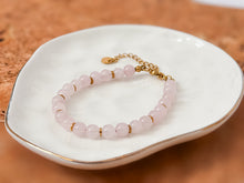Load image into Gallery viewer, Genuine Rose Quartz Beaded Bracelet