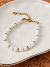 Load image into Gallery viewer, Genuine White Onyx Beaded Bracelet