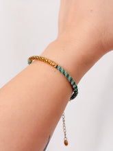 Load image into Gallery viewer, Macrame Bracelet with Textured Tube in Gold