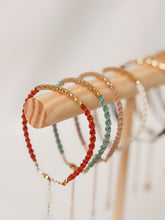 Load image into Gallery viewer, Macrame Bracelet with Textured Tube in Gold