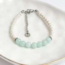 Load image into Gallery viewer, Shiny Amazonite & Macrame Bracelet