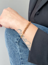 Load image into Gallery viewer, Paperclip Chain Bracelet featuring Spiral Macrame Detail