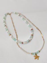 Load image into Gallery viewer, Double layered Beaded and Paperclip Chain Necklace