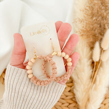 Load image into Gallery viewer, macrame earrings hoops