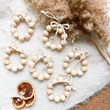 Load image into Gallery viewer, Wooden Bead Wreath Ornament