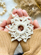 Load image into Gallery viewer, Macrame Snowflake Ornament