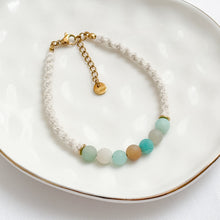 Load image into Gallery viewer, Amazonite &amp; Macrame Bracelet
