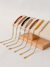 Load image into Gallery viewer, Paperclip Chain Bracelet featuring Spiral Macrame Detail
