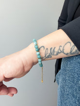 Load image into Gallery viewer, Genuine Aquamarine Beaded Bracelet
