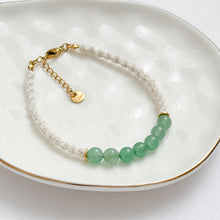Load image into Gallery viewer, Green Aventurine &amp; Macrame Bracelet
