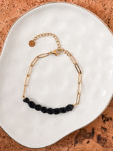 Load image into Gallery viewer, Paperclip Chain Bracelet featuring Spiral Macrame Detail
