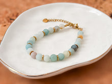 Load image into Gallery viewer, Beaded Bracelet with Genuine Amazonite
