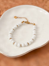 Load image into Gallery viewer, Genuine White Onyx Beaded Bracelet

