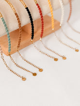 Load image into Gallery viewer, Macrame Bracelet with Textured Tube in Gold
