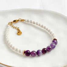 Load image into Gallery viewer, Amethyst &amp; Macrame Bracelet
