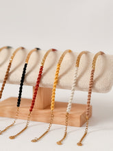 Load image into Gallery viewer, Macrame Bracelet with Textured Tube in Gold
