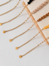 Load image into Gallery viewer, Paperclip Chain Bracelet featuring Spiral Macrame Detail
