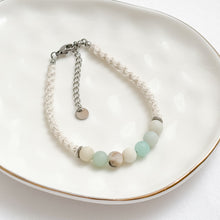 Load image into Gallery viewer, Amazonite &amp; Macrame Bracelet

