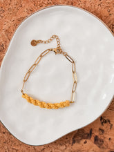 Load image into Gallery viewer, Paperclip Chain Bracelet featuring Spiral Macrame Detail
