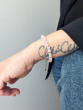 Load image into Gallery viewer, Genuine Rose Quartz Beaded Bracelet
