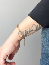 Load image into Gallery viewer, Paperclip Chain Bracelet featuring Spiral Macrame Detail
