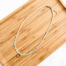 Load image into Gallery viewer, Macrame Necklace with Genuine Shiny Amazonite Beads
