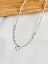 Load image into Gallery viewer, Macrame Necklace with Genuine Shiny Amazonite Beads
