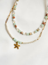 Load image into Gallery viewer, Double layered Beaded and Paperclip Chain Necklace
