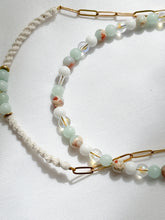 Load image into Gallery viewer, Double layered Beaded and Paperclip Chain Necklace

