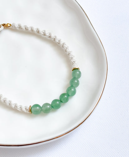 Green Aventurine Natural Stone macrame bracelet