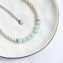 Load image into Gallery viewer, Shiny Amazonite &amp; Macrame Bracelet
