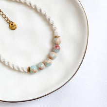 Load image into Gallery viewer, bracelet with natural stone beads on a white plate
